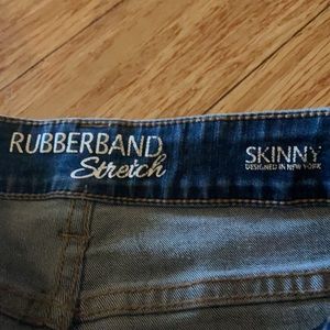 Rubber band stretch jeans, size 3